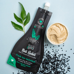 Nat Habit Curry Sesame NutriMask Fresh Hair Mask For Grey Hair, Conditioning, Smoothening, Strengthen & Shine, Suitable For All Hair & Scalp Types (Pack of 3 x 40 gm)