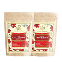 KHADI NATURAL Hibiscus Flower Organic Powder Pack of 2 (2x100gm) 200gm