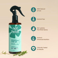Nat Habit Rosemary Hair Jal – Conditioning Spray with With Pure Rosmarinic Complex for Hair Fall Control, DHT Support & Stronger Hair, Non-Greasy Leave-In 200ml