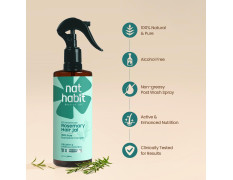 Nat Habit Rosemary Hair Jal – Conditioning Spray with With Pure Rosmarinic Complex for Hair Fall Control, DHT Support & Stronger Hair, Non-Greasy Leave-In 200ml