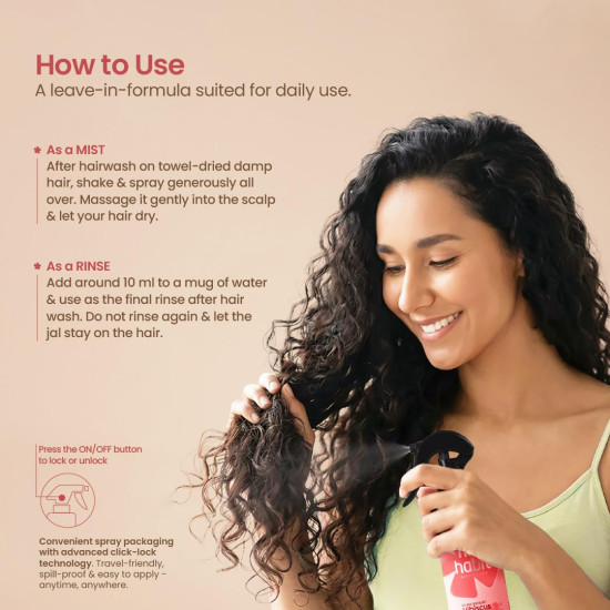 Nat Habit Hibiscus Quercetin Hair Jal – Hair Serum Spray for Hair Growth & Damage Repair, Lightweight Leave-In, Non-Greasy 200ml