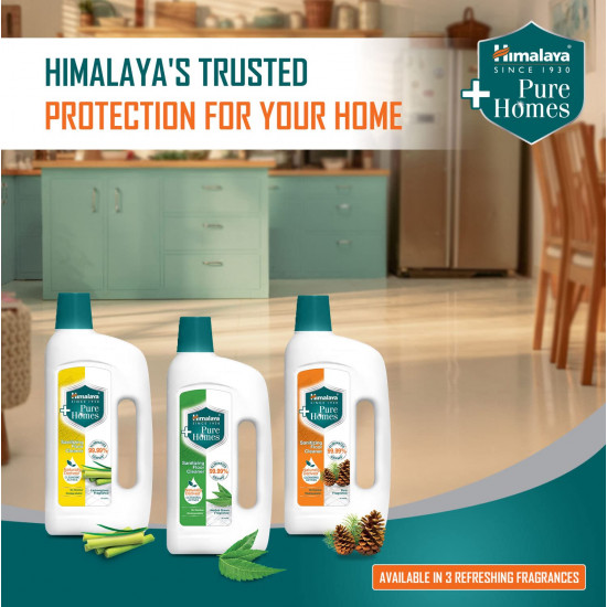 Himalaya Pure Homes Sanitizing Floor Cleaner LEMONGRASS 1 LITRE, Green (RXZER23)