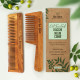 Nat Habit Kacchi Neem Wooden Comb, Soaked In 13 Herbs Neem & Sesame Oil For Multi-Actions - Detangling, Frizz Control & Shine (Dual Tooth & Wide Tooth) Combo Pack of 2 Nat Habit Kacchi Neem Wooden Comb, Soaked In 13 Herbs Neem & Sesame Oil For Multi-Actions - Detangling, Frizz Control & Shine (Dual Tooth & Wide Tooth) Combo Pack of 2