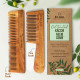Nat Habit Kacchi Neem Wooden Comb, Soaked In 13 Herbs Neem, Seasame Oil For Multi-Actions Detangling, Frizz Control & Shine (Dual Tooth & Fine Tooth) Combo Pack of 2 Nat Habit Kacchi Neem Wooden Comb, Soaked In 13 Herbs Neem, Seasame Oil For Multi-Actions Detangling, Frizz Control & Shine (Dual Tooth & Fine Tooth) Combo Pack of 2