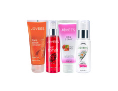 Jovees Herbal Papaya Facewash 120 ML, Rose Skin Toner 100 ML, Apple & Grape Fruit Pack 400 g, White Water Lily Moisturising Lotion 100 ML For Skin Care Combo...