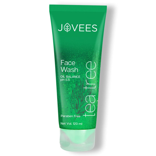 Jovees Herbal Tea Tree Oil Control Facewash 120 ML, Anti Acne & Pimple Cream 60 g, Antiseptic Anti Acne Face Pack 120 g Combo For Acne & Pimple Treatment Skin Care...