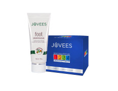 Jovees Herbal Foot Cream & Scrub 100 g, Manicure & Pedicure Hand & Foot Spa Kit Combo For Foot Care...
