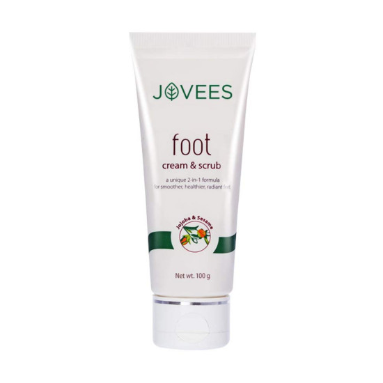 Jovees Herbal Foot Cream & Scrub 100 g, Manicure & Pedicure Hand & Foot Spa Kit Combo For Foot Care...