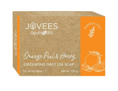 Jovees Herbal Orange Peel & Honey Soap 100 g, Basil Turmeric Anti Bacterial 100 g, Cinnamon & Neem Anti Acne Face Bar 75 g, Shea Butter & Aloe Vera Hydrating 100 g Soap Combo 4