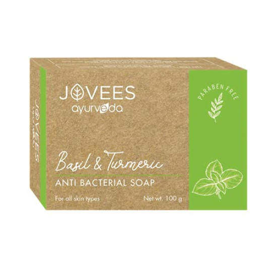 Jovees Herbal Orange Peel & Honey Soap 100 g, Basil Turmeric Anti Bacterial 100 g, Cinnamon & Neem Anti Acne Face Bar 75 g, Shea Butter & Aloe Vera Hydrating 100 g Soap Combo 4