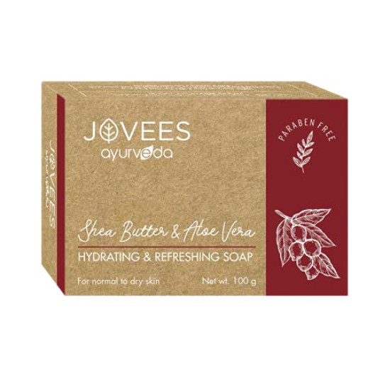 Jovees Herbal Orange Peel & Honey Soap 100 g, Basil Turmeric Anti Bacterial 100 g, Cinnamon & Neem Anti Acne Face Bar 75 g, Shea Butter & Aloe Vera Hydrating 100 g Soap Combo 4