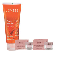 Jovees Herbal Papaya facewash 120ml, Skin Renewing Radiant Day Cream 50g, Nourishing & Hydrating Night Firming Cream 50g Combo For Full Day Skin Care...