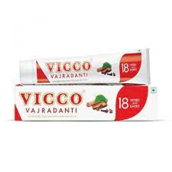 Vicco Vajradanti Ayurvedic Paste, Regular Flavour, 18 Essential Herbs and Barks, Prevents Bad Breath, For Strong and Healthy Teeth, 100 gms, (Pack of 3)