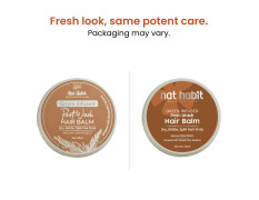 Nat Habit Argan Grapeseed Hair Balm For Men & Women Split Ends, Smoothening, Post Wash Straightening, Conditioning Infused With Rosemary & Oils - (Pack of 1, 25ml)