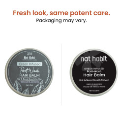 Nat Habit Hibiscus Black Seed Hair & Beard Balm For Hair Growth, Beard Growth, Hair Smoothening & Straightening - Infused With Hibiscus Leaves (Pack Of 1, 25Ml), 35 Grams