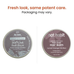 Nat Habit Almond Marula Hair Balm For Men & Women Split Ends, Smoothening, Straightening, Conditioning & Frizzy Hair- Infused with Sage Leaves & Oils (Pack of 1, 25ml)