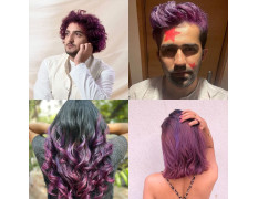 Paradyes Semi-permanent Amethyst Plum DIY Conditioner Based Hair Colour infused with Aloe-vera, Bhringaraj, Brahmi, Almonds & Amla 120 gm