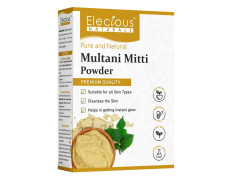 Elecious 100% Natural Multani Mitti powder for Exfoliating, Soothing, Nourishing, Smoothening Face, Skin and Hair Fuller's Earth, Bentonite Clay (200 Grams)