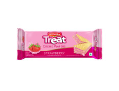 Britannia Treat Crème Wafers - Strawberry Flavoured Wafer Biscuit | 55 gm