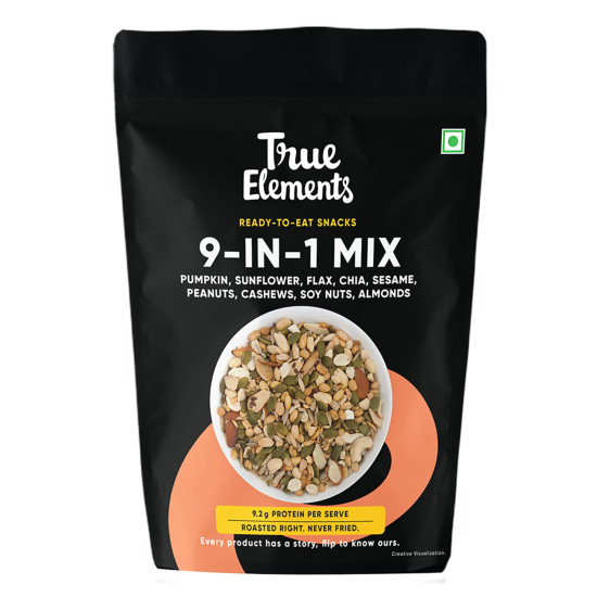 True Elements Seeds Mix - 9 in 1 Mixed Seeds 500g | Seed Mix for Eating | Healthy Snacks | Diet Food | Diet Snacks True Elements Seeds Mix - 9 in 1 Mixed Seeds 500g | Seed Mix for Eating | Healthy Snacks | Diet Food | Diet Snacks