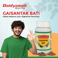 Baidyanath Gaisantak Bati, Reduces and neutralizes acid levels | Provide quick relief from common digestive problems like gas, hyperacidity, flatulence and bloating | (100 g)