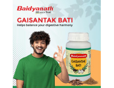 Baidyanath Gaisantak Bati, Reduces and neutralizes acid levels | Provide quick relief from common digestive problems like gas, hyperacidity, flatulence and bloating | (100 g)