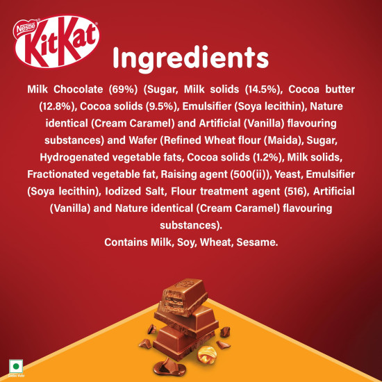 KIT KAT Nestlé Caramel Chocolate Coated Wafer, 50G X 12 Units, 600 G