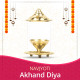 Klassic Navjyoti 4 Inch Akhand Diya with Borosilicate Shade for Mandir, Decorative Brass & Oil Lamp Lantern Diya with Glass Cover for Prayers, Cylindrical Borosilicate Brass Diya (Pack of 1)