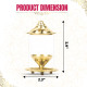 Klassic Navjyoti 4 Inch Akhand Diya with Borosilicate Shade for Mandir, Decorative Brass & Oil Lamp Lantern Diya with Glass Cover for Prayers, Cylindrical Borosilicate Brass Diya (Pack of 1)