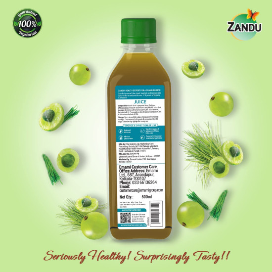 ZANDU Detox Juice 500ml | Rich in Vitamin C, Helps with Body Detox and Blood Purification | 100% Ayurvedic and Natural