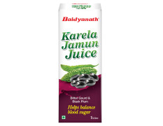 Baidyanath Karela Jamun Juice -1 Litre | Helps in high blood Sugar | Supports in Flusing out toxins from Body & keeps common infections away - Pack of 1