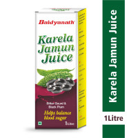 Baidyanath Karela Jamun Juice -1 Litre | Helps in high blood Sugar | Supports in Flusing out toxins from Body & keeps common infections away - Pack of 1