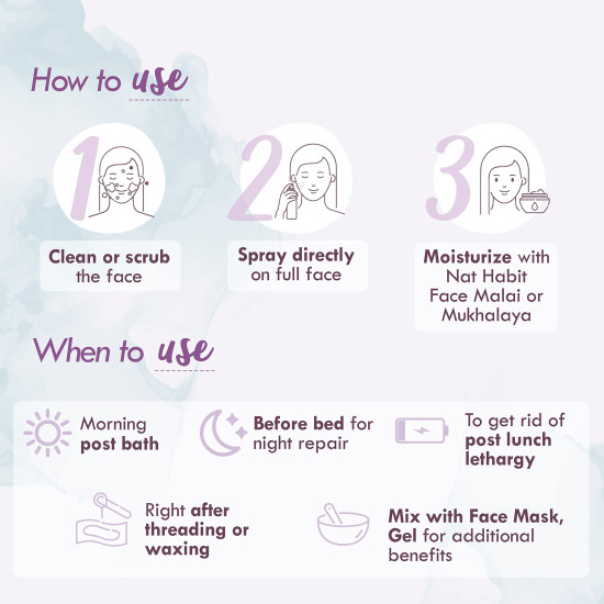 Nat Habit - 100% Pure Lavender Jal - Lavender Water, Toner, Face-Mist, Astringent & Face Spray, Ayurvedic Steam-Distilled For Oil-Control, Acne-Control, Skin Hydration (Pack of 1, 100 ml) Nat Habit - 100% Pure Lavender Jal - Lavender Water, Toner, Face-Mist, Astringent & Face Spray, Ayurvedic Steam-Distilled For Oil-Control, Acne-Control, Skin Hydration (Pack of 1, 100 ml)