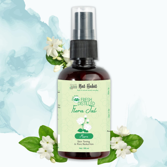 Nat Habit - 100% Pure Mogra Jal - Mogra Water - Toner, Face-Mist, Astringent & Face, Spray-Ayurvedic Steam-Distilled For Oil-Control, Acne-Control, Skin Hydration (Pack of 1, 100 ml) Nat Habit - 100% Pure Mogra Jal - Mogra Water - Toner, Face-Mist, Astringent & Face, Spray-Ayurvedic Steam-Distilled For Oil-Control, Acne-Control, Skin Hydration (Pack of 1, 100 ml)
