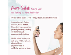 Nat Habit 100% Pure Gulab Jal - Rose Water - Toner, Face-Mist, Astringent & Face Spray - Ayurvedic, Steam-Distilled For Oil-Control, Skin Hydration (Pack of 1, 100 ml)