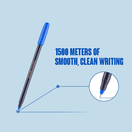 Reynolds AEROSLIM Ball Pen SET - 25 BLUE PENS WITH COMFORTABLE GRIP |BLUE BALL PENS FOR WRITING | PEN FOR STUDENTS & OFFICE STATIONERY | 0.7 mm TIP SIZE Reynolds AEROSLIM Ball Pen SET - 25 BLUE PENS WITH COMFORTABLE GRIP |BLUE BALL PENS FOR WRITING | PEN FOR STUDENTS & OFFICE STATIONERY | 0.7 mm TIP SIZE