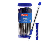 Reynolds BRITE Ball Pen SET - 25 BLUE PENS WITH COMFORTABLE GRIP | BALL PENS FOR WRITING | PEN FOR STUDENTS & OFFICE STATIONERY | 0.7 mm TIP SIZE