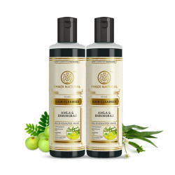 Khadi Natural Amla & Bhringraj Hair Shampoo | Anti-Dandruff Shampoo | Ayurvedic Shampoo for Hair Growth| Suitable for All Hair Types | Pack of 2