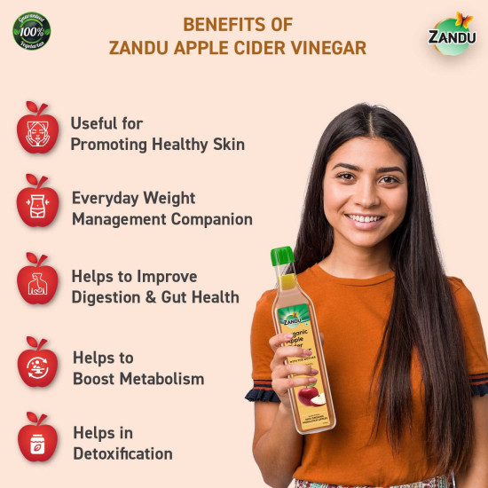 Zandu Organic Apple Cider with Mother of Vinegar 500 ml