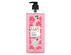 Lux Body Wash Soft Skin French Rose & Almond Oil Super Saver XL Pump Bottle with Long Lasting Fragrance, Glycerine, Paraben Free, Extra Foam, 750 ml