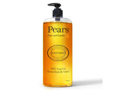 Pears Pure and Gentle Body Wash 750 ml, 98% Pure Glycerin, Liquid Shower Gel crafted with Natural Oils for Glowing Skin, Paraben Free & 100% Soap Free, For Soft, Smooth & Moisturised Skin