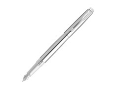 Parker Aster Shiny Chrome |Gold Trim |Fountain Pen - Medium Nib