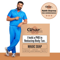 Ghar Soaps Sandalwood & Saffron Magic Soaps For Bath (100 Gms Pack Of 1) | Paraben Free | Chandan & Kesar Bath Soap | Handmade Soaps For Glowing | Skin Brightening Soap For Men & Women