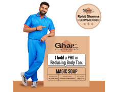 Ghar Soaps Sandalwood & Saffron Magic Soaps For Bath (100 Gms Pack Of 1) | Paraben Free | Chandan & Kesar Bath Soap | Handmade Soaps For Glowing | Skin Brightening Soap For Men & Women