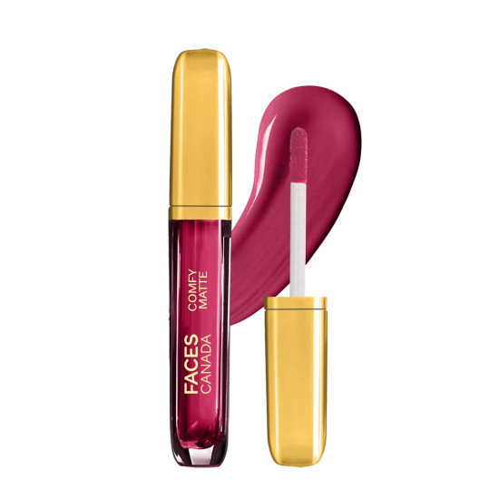 FACES CANADA Comfy Matte Liquid Lipstick - Any Day Now 04, 3 ml | Comfortable 10HR Longstay | Intense Matte Color | Almond Oil & Vitamin E Infused | Super Smooth | No Dryness | No Alcohol