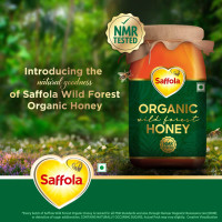 Saffola Wild Forest Organic Honey -500g -NMR Tested, 100% Pure Wild Forest Organic Honey, Brown