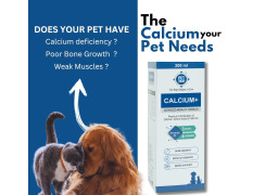 PET360 Calcium+ Advanced Mobility Formula with Calcium, Amino Acids & Vitamins for Dogs & Cats | Bone Growth, Muscle Strength & Nerve Support | Nutritional Supplements for Pets - 200 ml