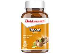 Baidyanath Triphala 60 Tablets- Supports Healthy Digestion | Improves Bowel Wellness| Relieves Constipation (Pack of 1)