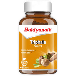 Baidyanath Triphala 60 Tablets- Supports Healthy Digestion | Improves Bowel Wellness| Relieves Constipation (Pack of 1)