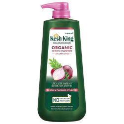 Kesh King Organic Onion Shampoo With Curry Leaves Reduces Hair Fall Upto 98%,Boosts Hair Growth&Keeps Hair Smooth Upto 48Hrs|Repairs Dry&Damaged Hair|Makes Hair Silky&Bouncy - 600Ml,625 Grams